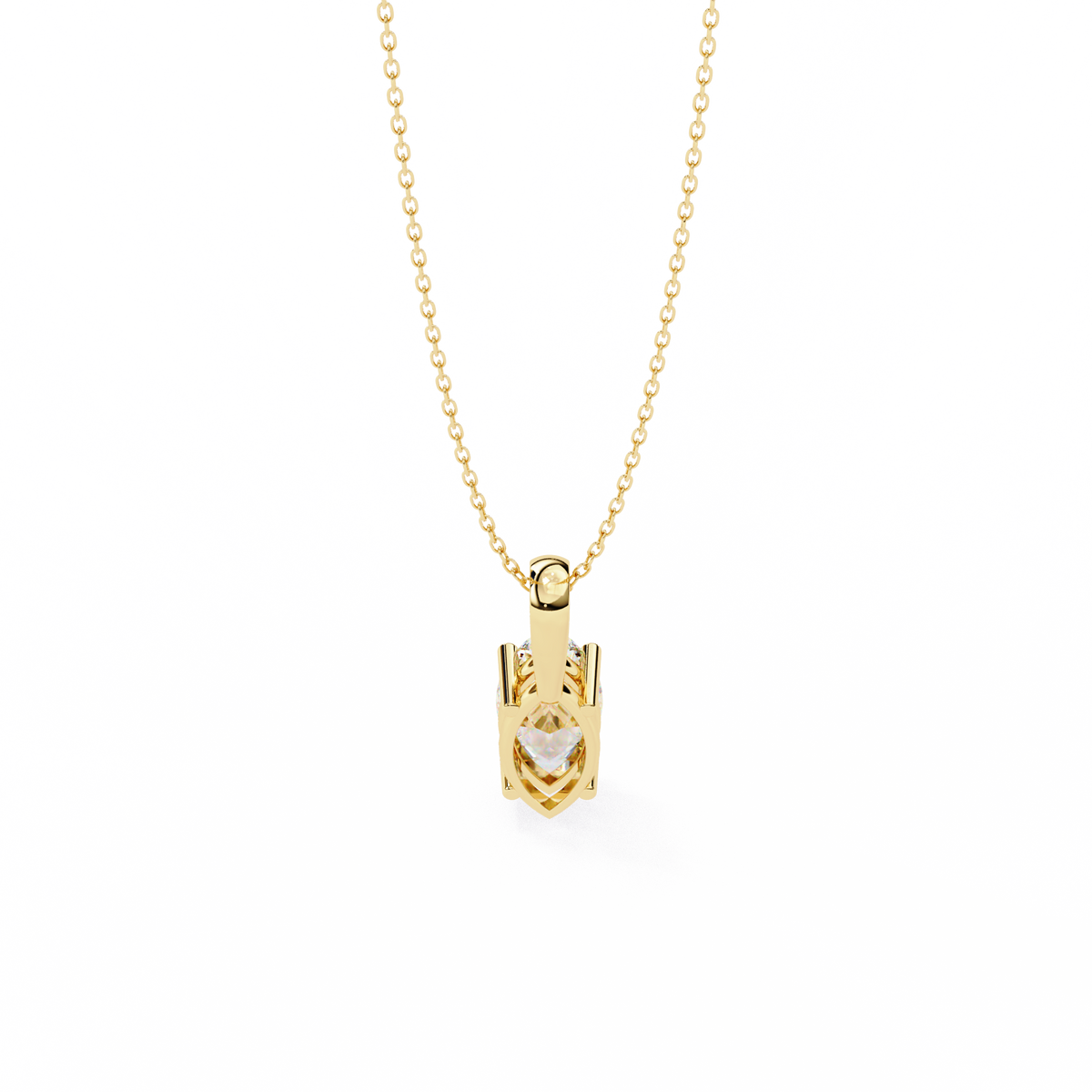 Reverra 14K Diamond Solitaire Pendant Necklace, CTTW-0.93