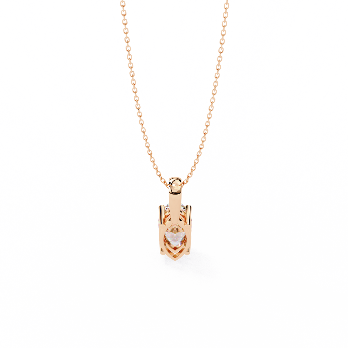 Reverra 14K Diamond Solitaire Pendant Necklace, CTTW-0.93