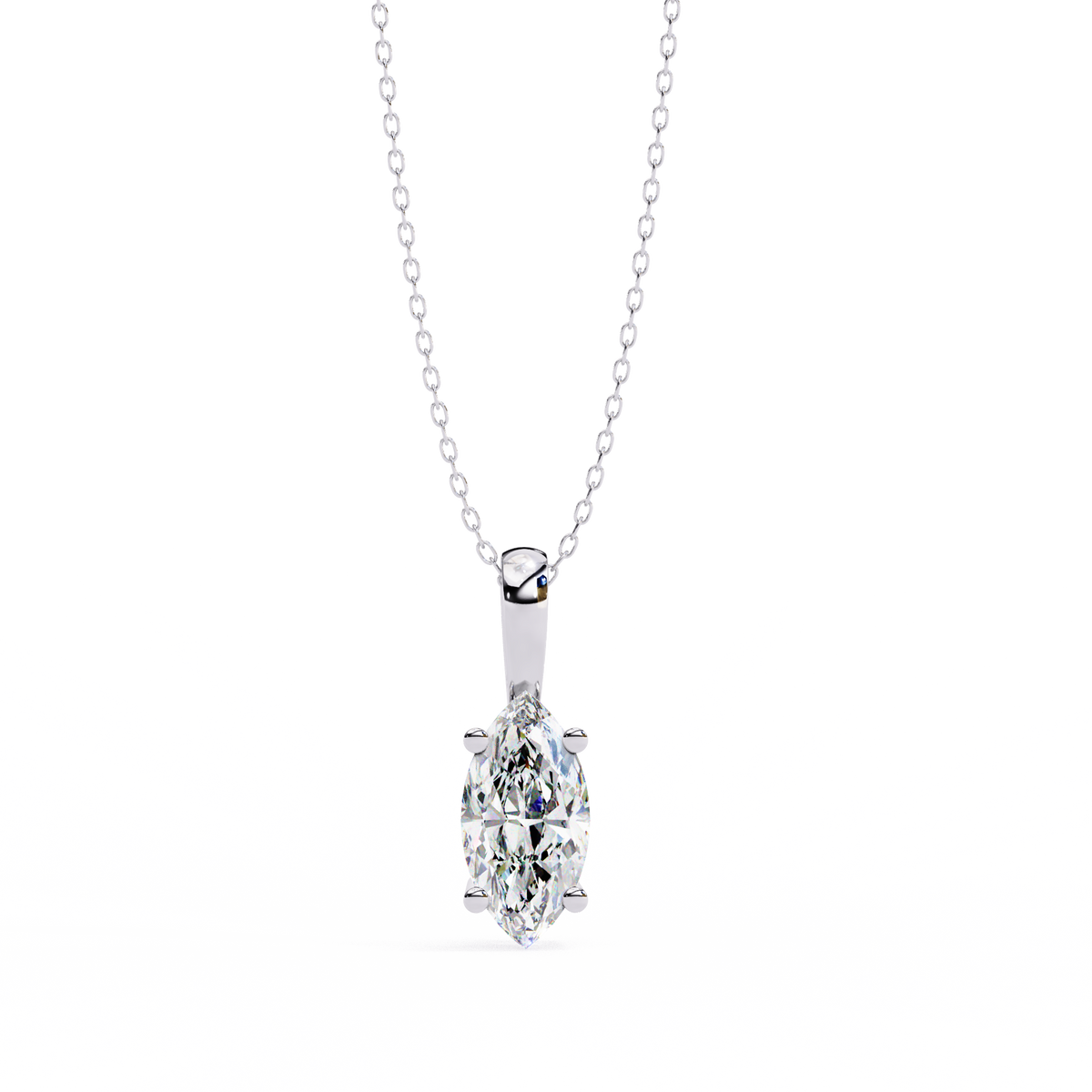 Reverra 14K Diamond Solitaire Pendant Necklace, CTTW-0.93
