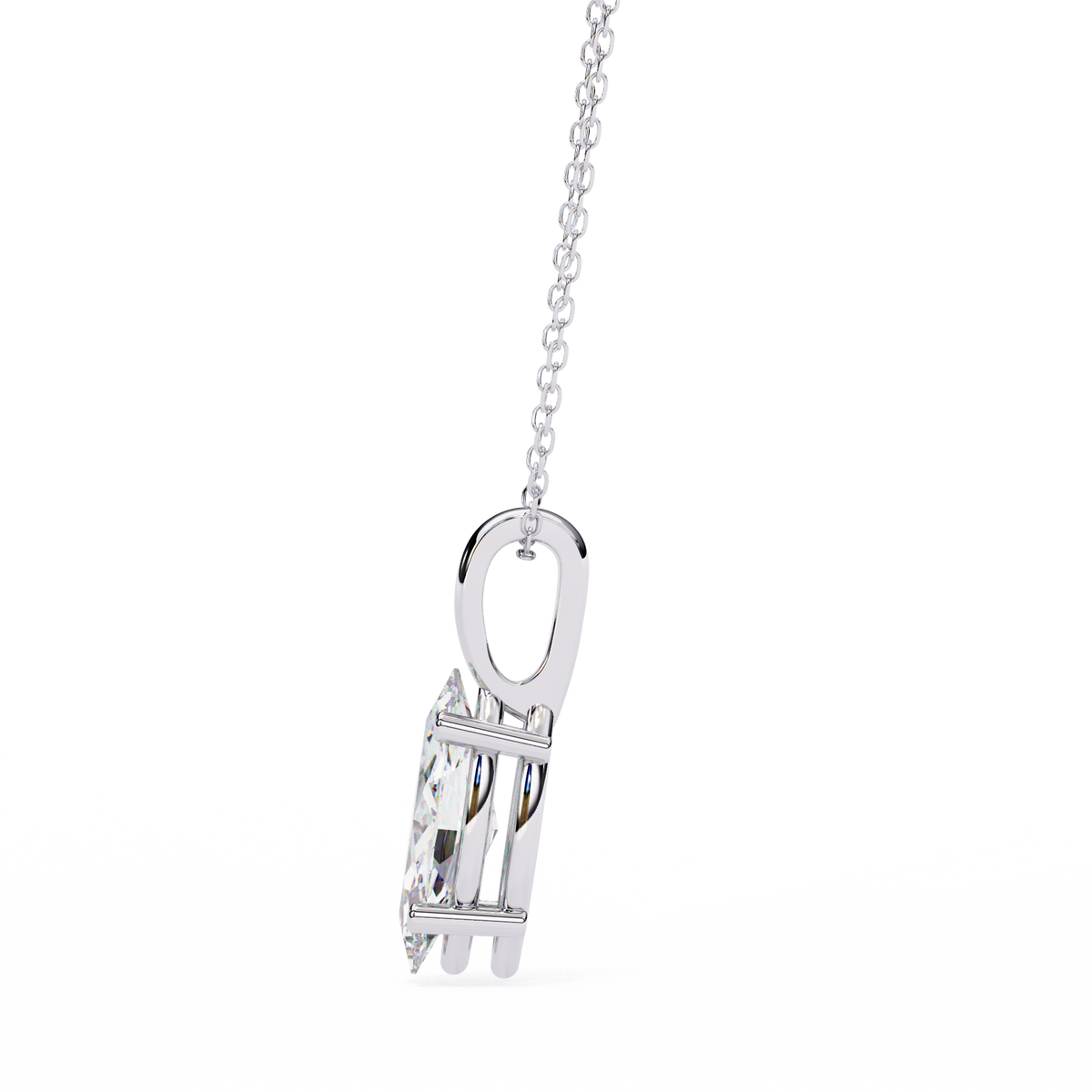 Reverra 14K Diamond Solitaire Pendant Necklace, CTTW-0.93