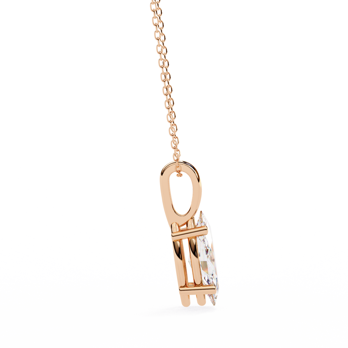 Reverra 14K Diamond Solitaire Pendant Necklace, CTTW-0.93