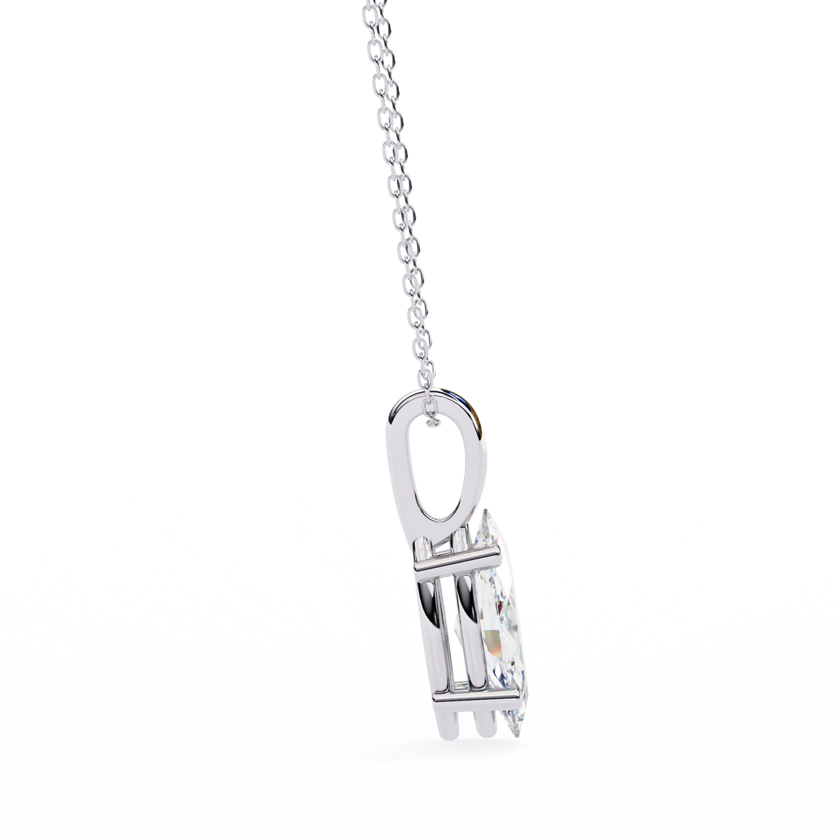 Reverra 14K Diamond Solitaire Pendant Necklace, CTTW-0.93