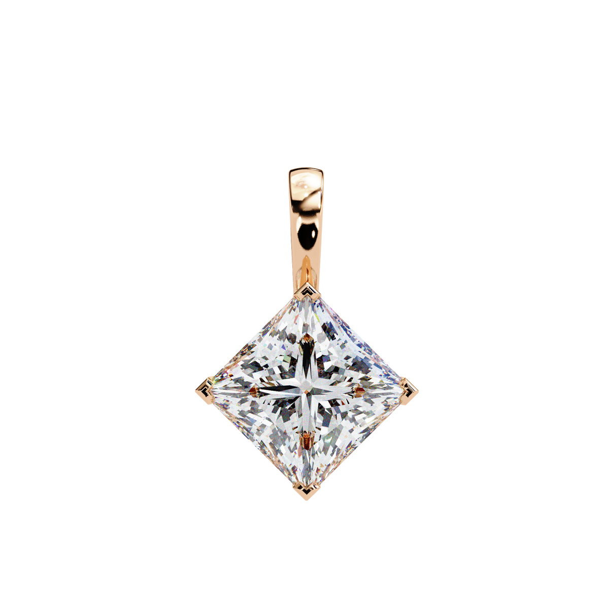 Reverra 14K Diamond Solitaire Pendant Necklace, CTTW-2.87