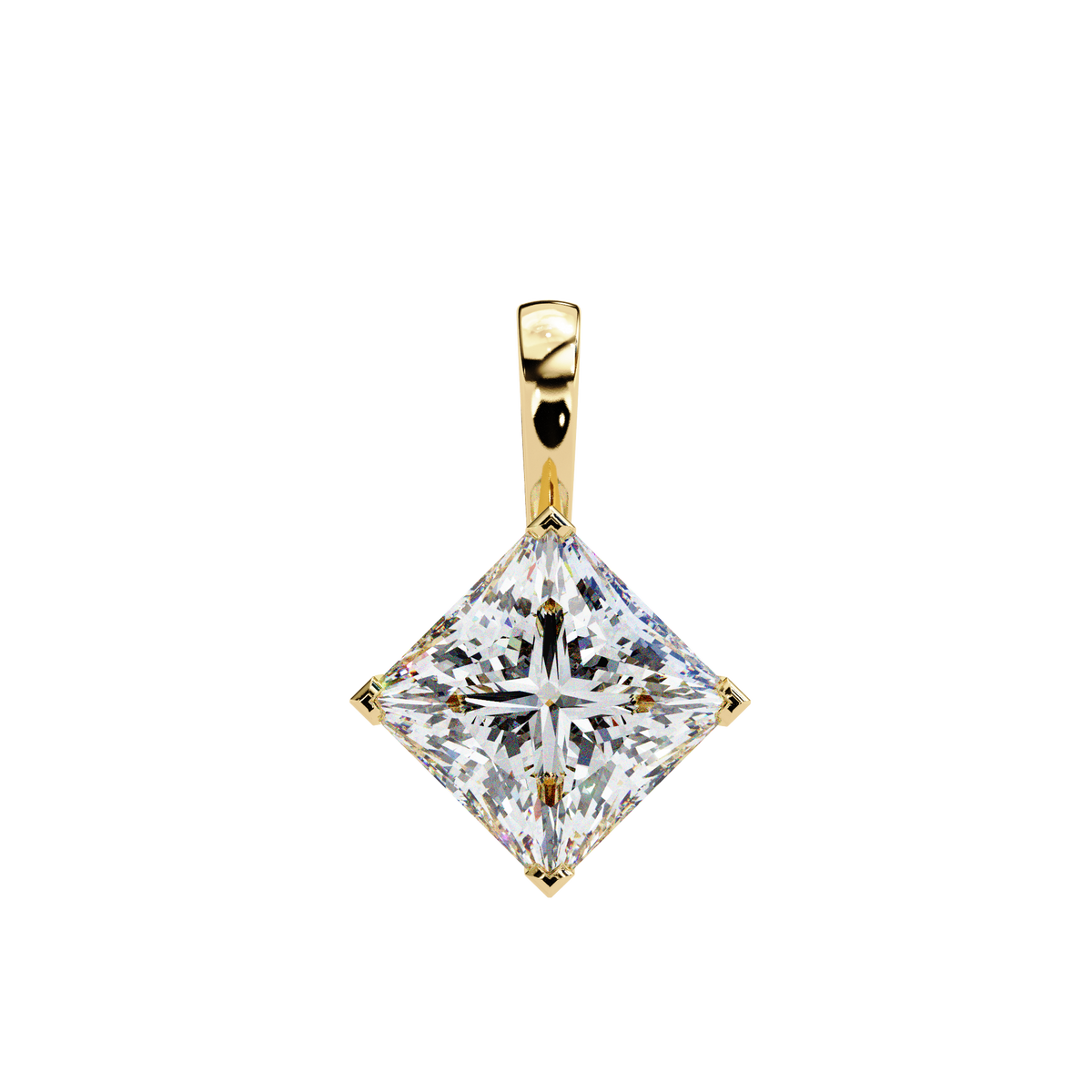 Reverra 14K Diamond Solitaire Pendant Necklace, CTTW-2.87