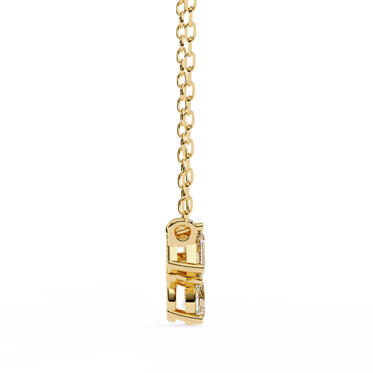 Reverra 14K Trio Diamond Pendant Necklace, CTTW-0.93