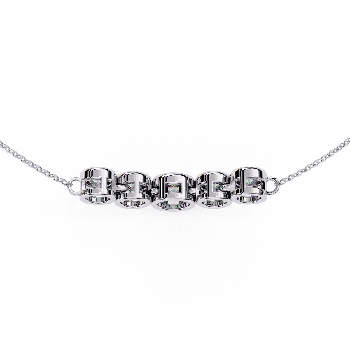 Reverra 14K Diamond Bezel Bar Pendant Necklace, CTTW-0.26