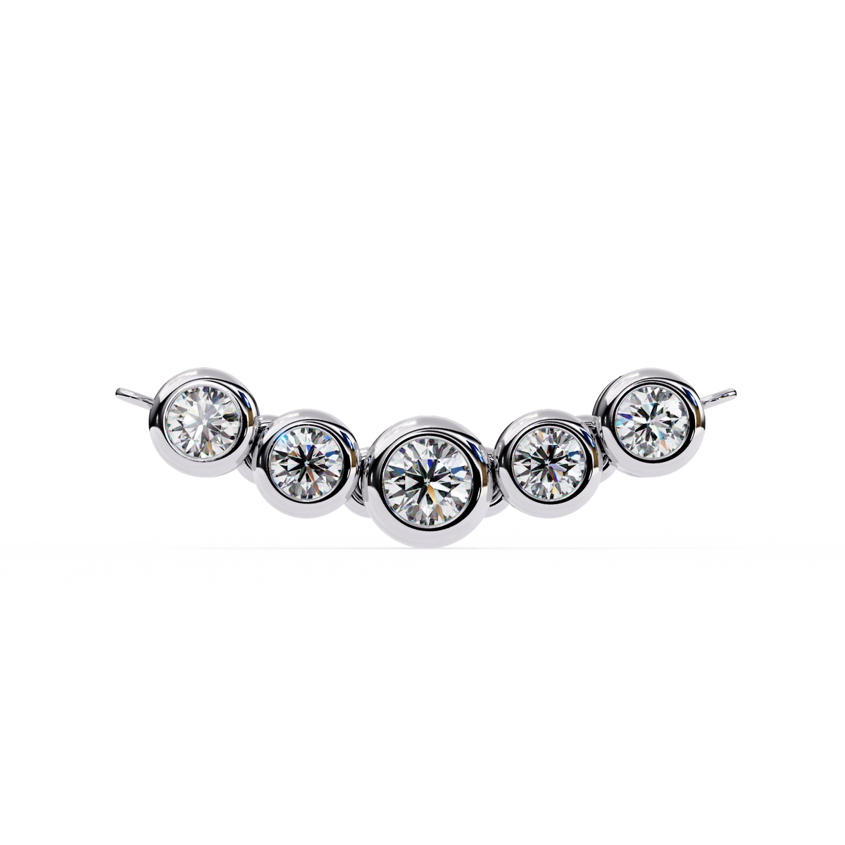 Reverra 14K Diamond Bezel Bar Pendant Necklace, CTTW-0.26