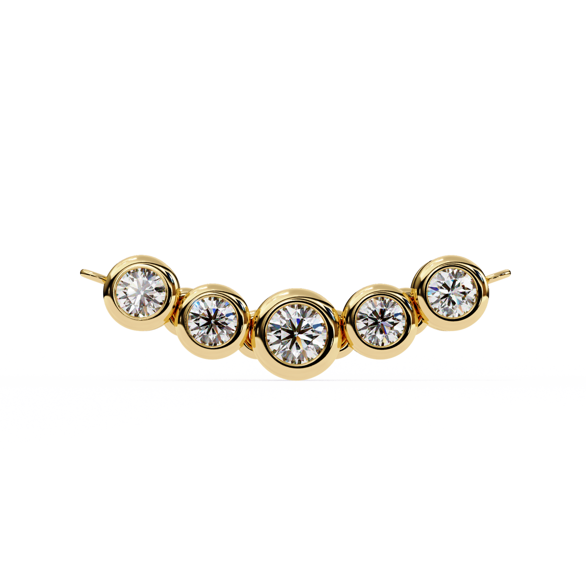 Reverra 14K Diamond Bezel Bar Pendant Necklace, CTTW-0.26