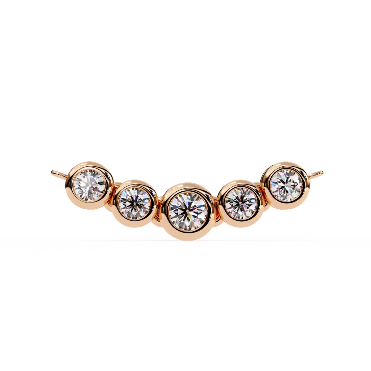 Reverra 14K Diamond Bezel Bar Pendant Necklace, CTTW-0.26