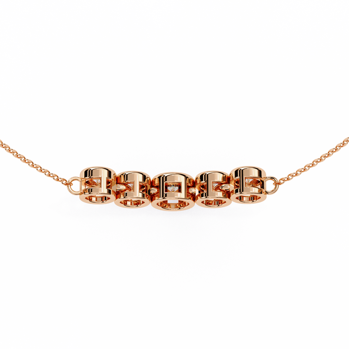 Reverra 14K Diamond Bezel Bar Pendant Necklace, CTTW-0.26