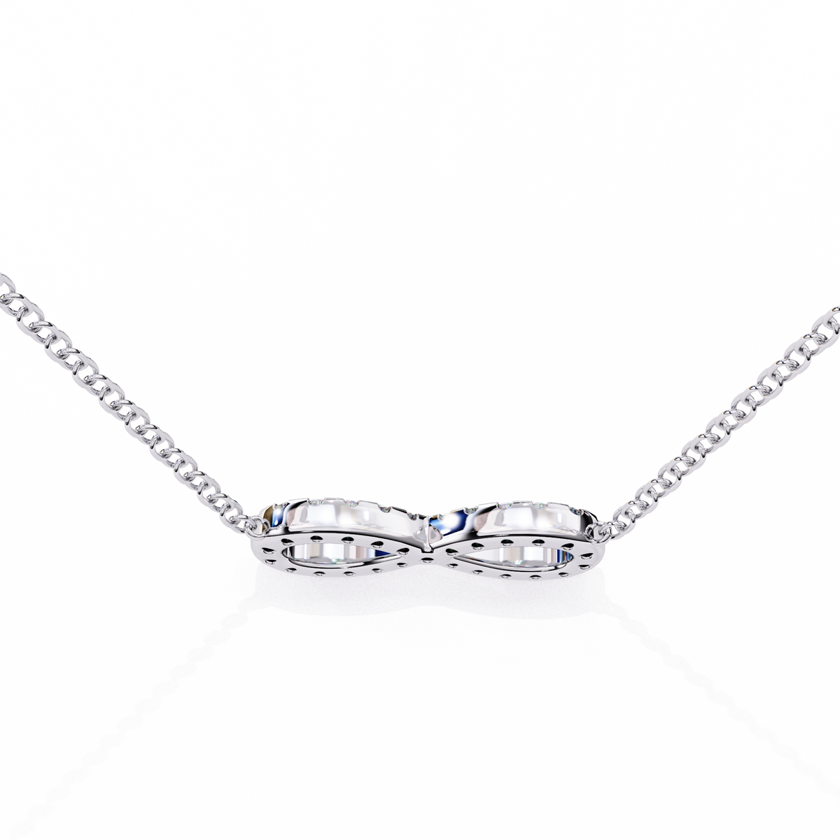 Reverra 14K Diamond Infinity Pendant Necklace, CTTW-0.32