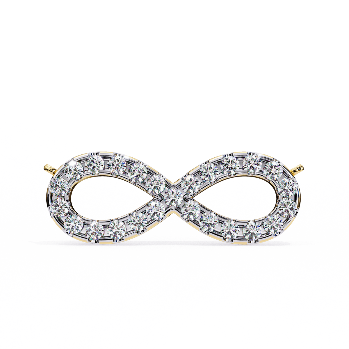 Reverra 14K Diamond Infinity Pendant Necklace, CTTW-0.32