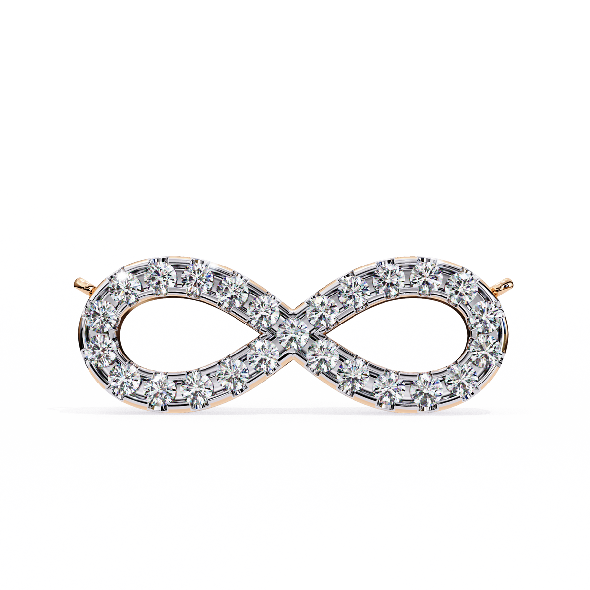 Reverra 14K Diamond Infinity Pendant Necklace, CTTW-0.32