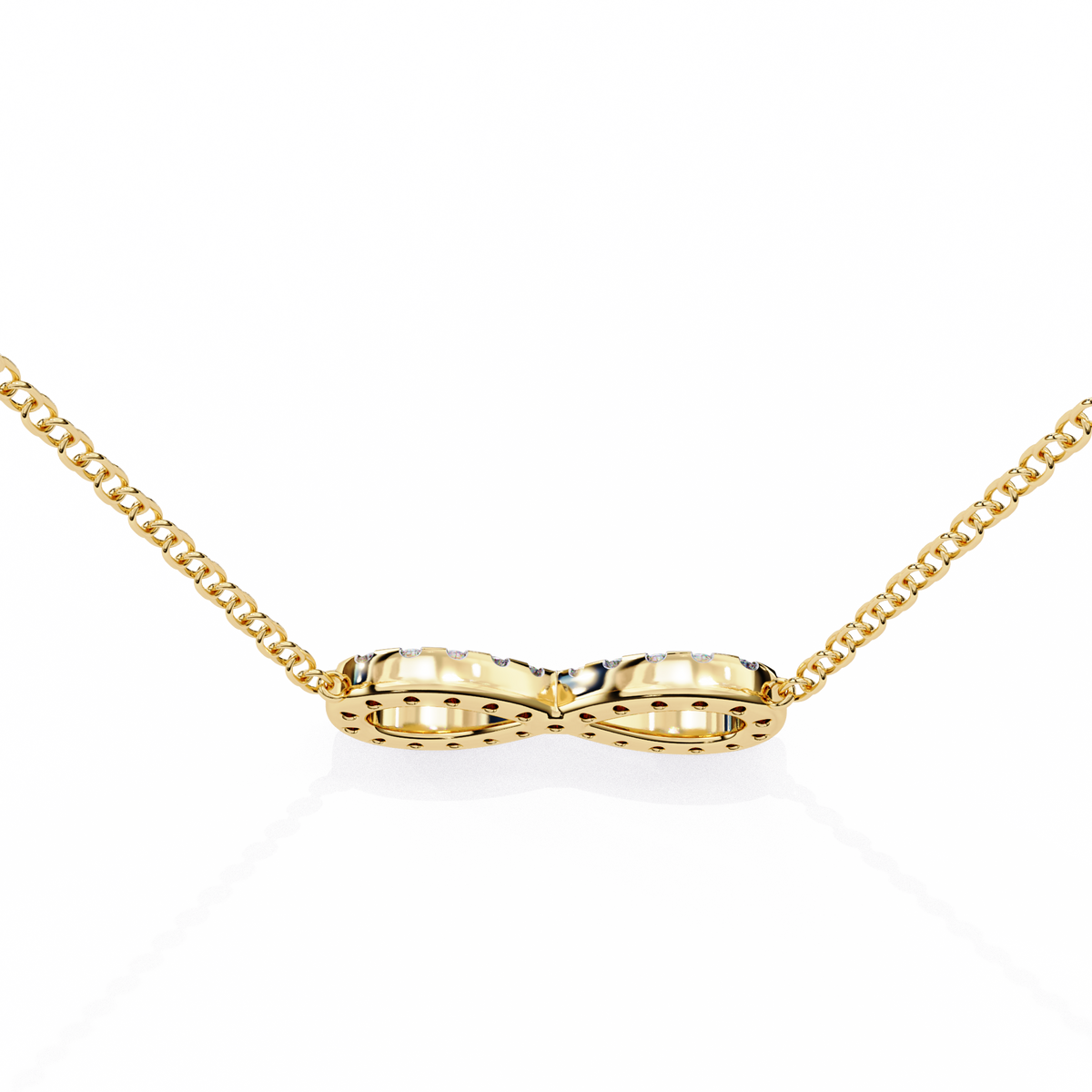 Reverra 14K Diamond Infinity Pendant Necklace, CTTW-0.32