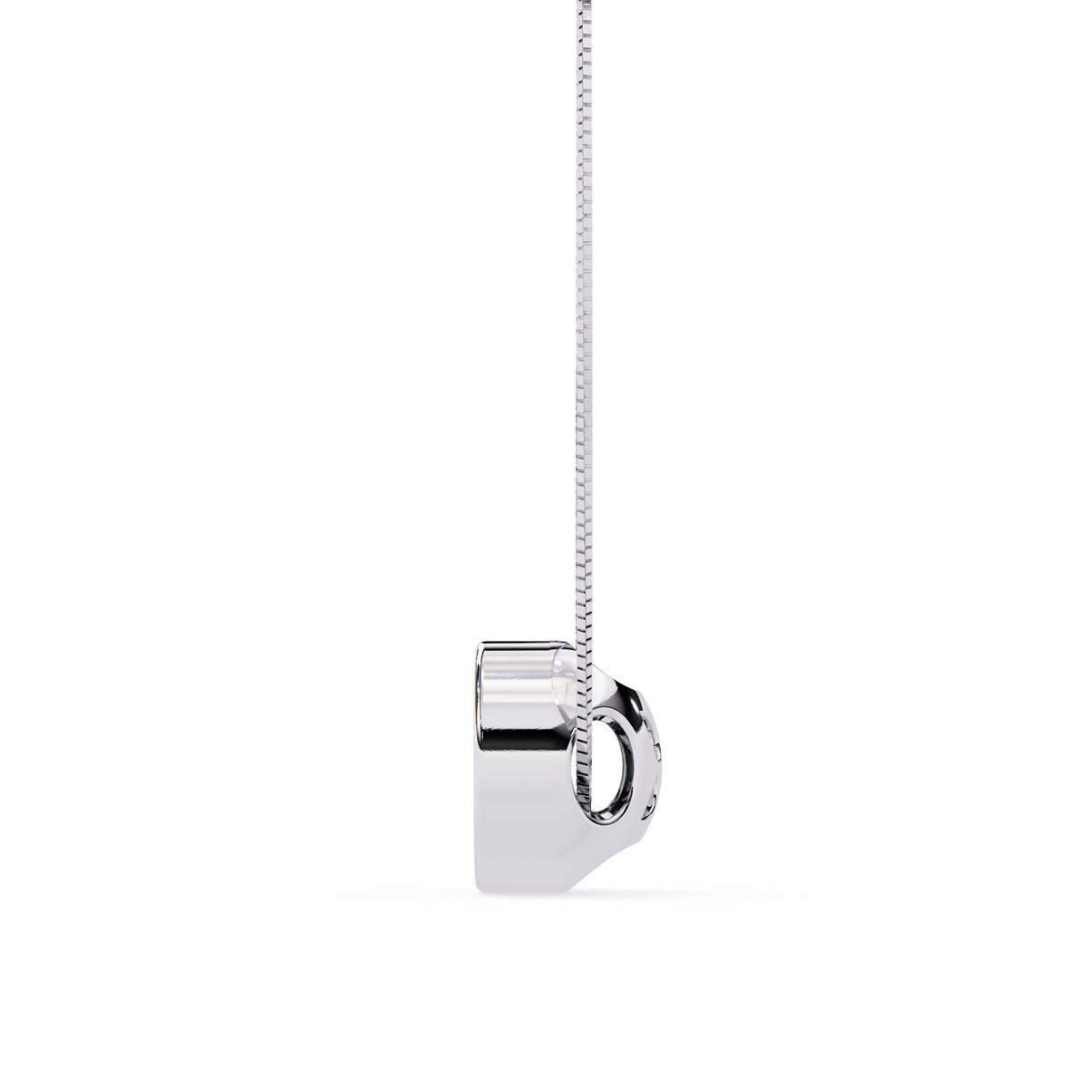 Reverra 14K Bezel Diamond Circle Pendant Necklace, CTTW-0.26