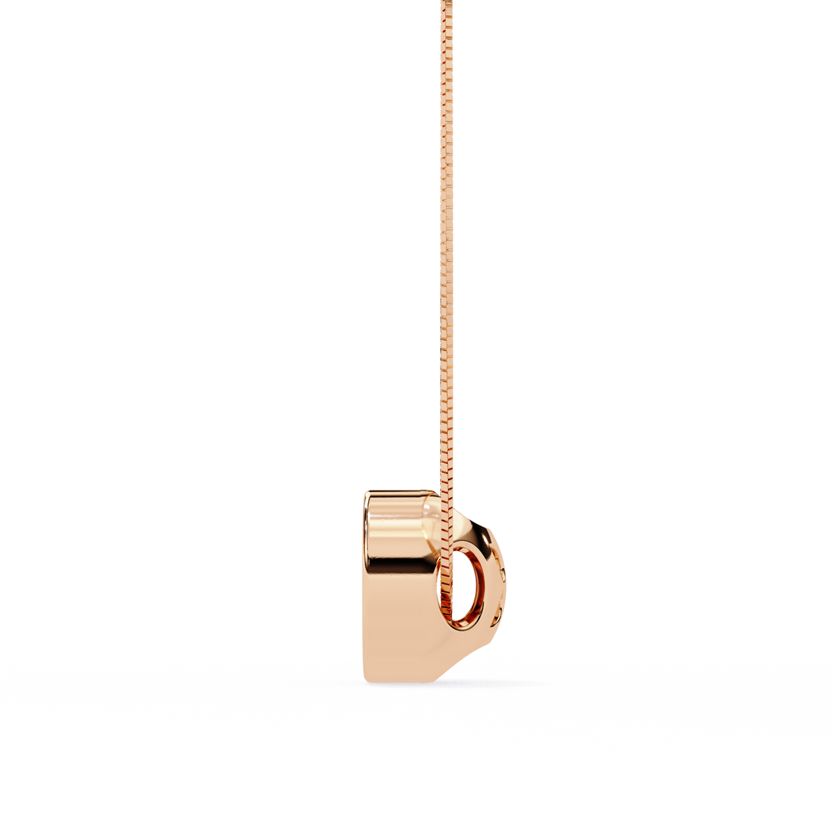 Reverra 14K Bezel Diamond Circle Pendant Necklace, CTTW-0.26