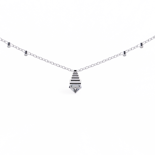 Reverra 14K Gold Irregular Lab Grown Diamond Geometric Pendant For Women, CTTW-0.63