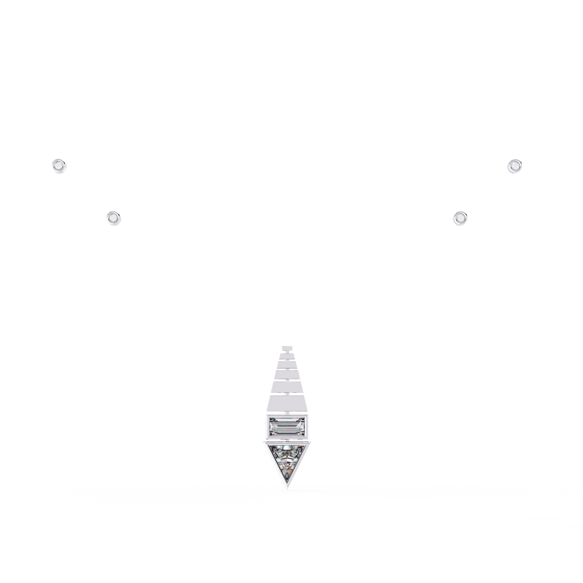 Reverra 14K Geometric Diamond Pendant Necklace, CTTW-0.63