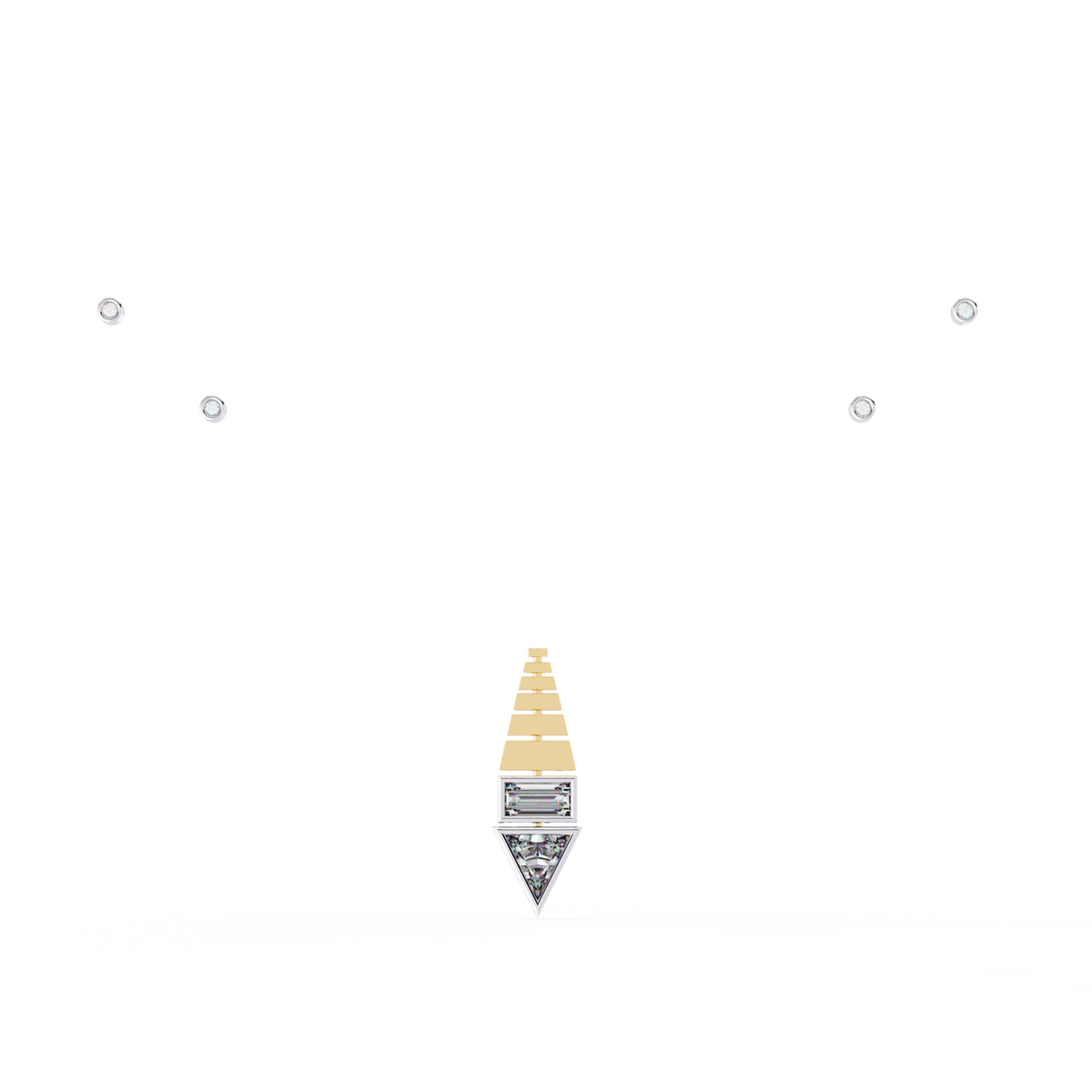 Reverra 14K Geometric Diamond Pendant Necklace, CTTW-0.63