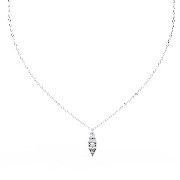 Reverra 14K Gold Irregular Lab Grown Diamond Geometric Pendant For Women, CTTW-0.63