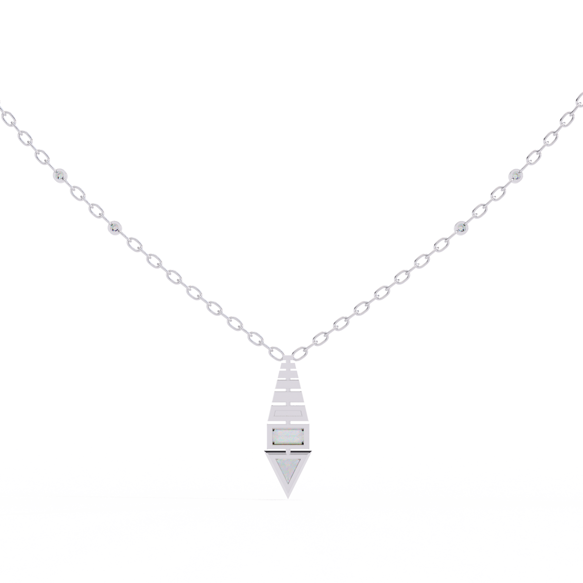 Reverra 14K Geometric Diamond Pendant Necklace, CTTW-0.63