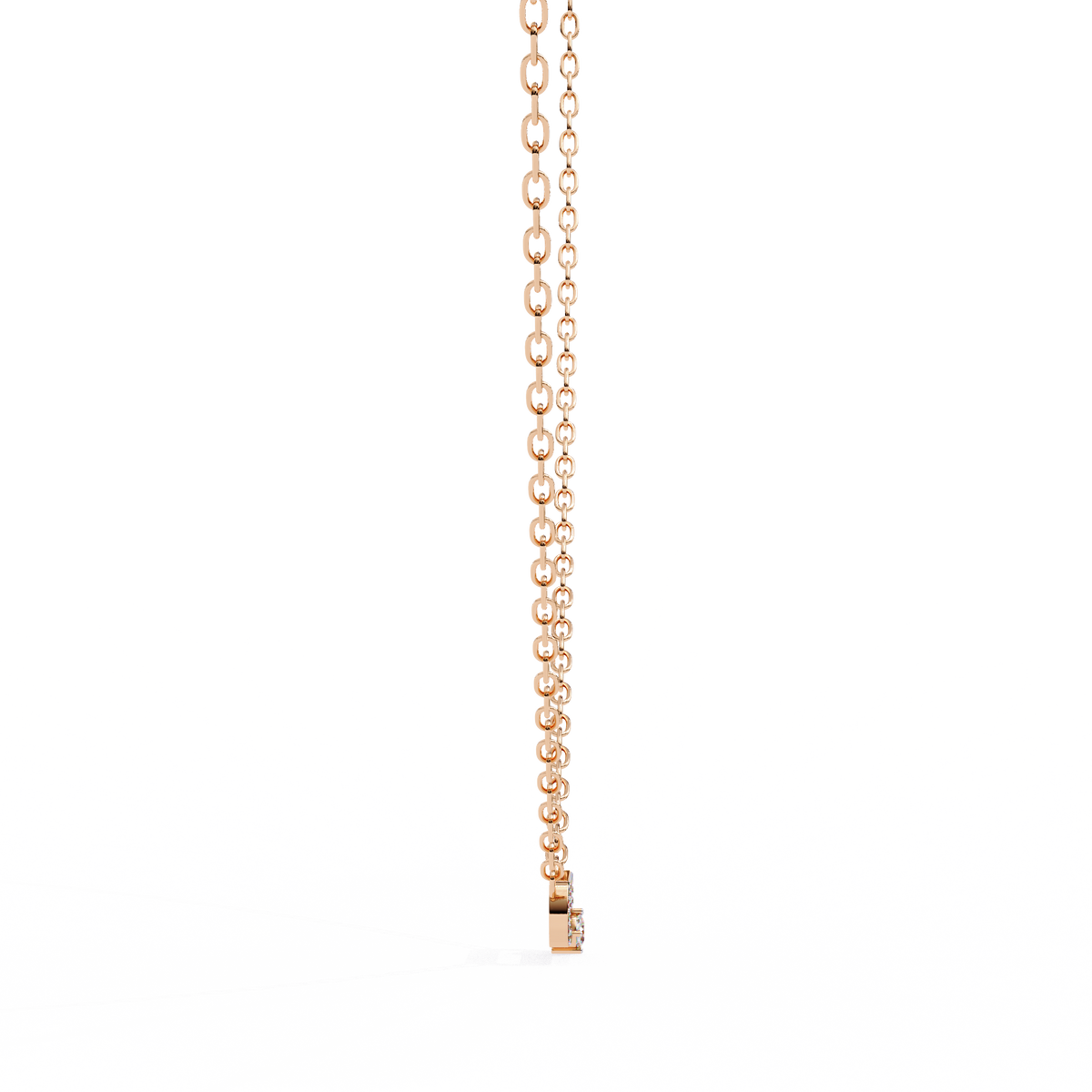 Reverra 14K Modern Diamond Link Pendant Necklace, CTTW-0.36