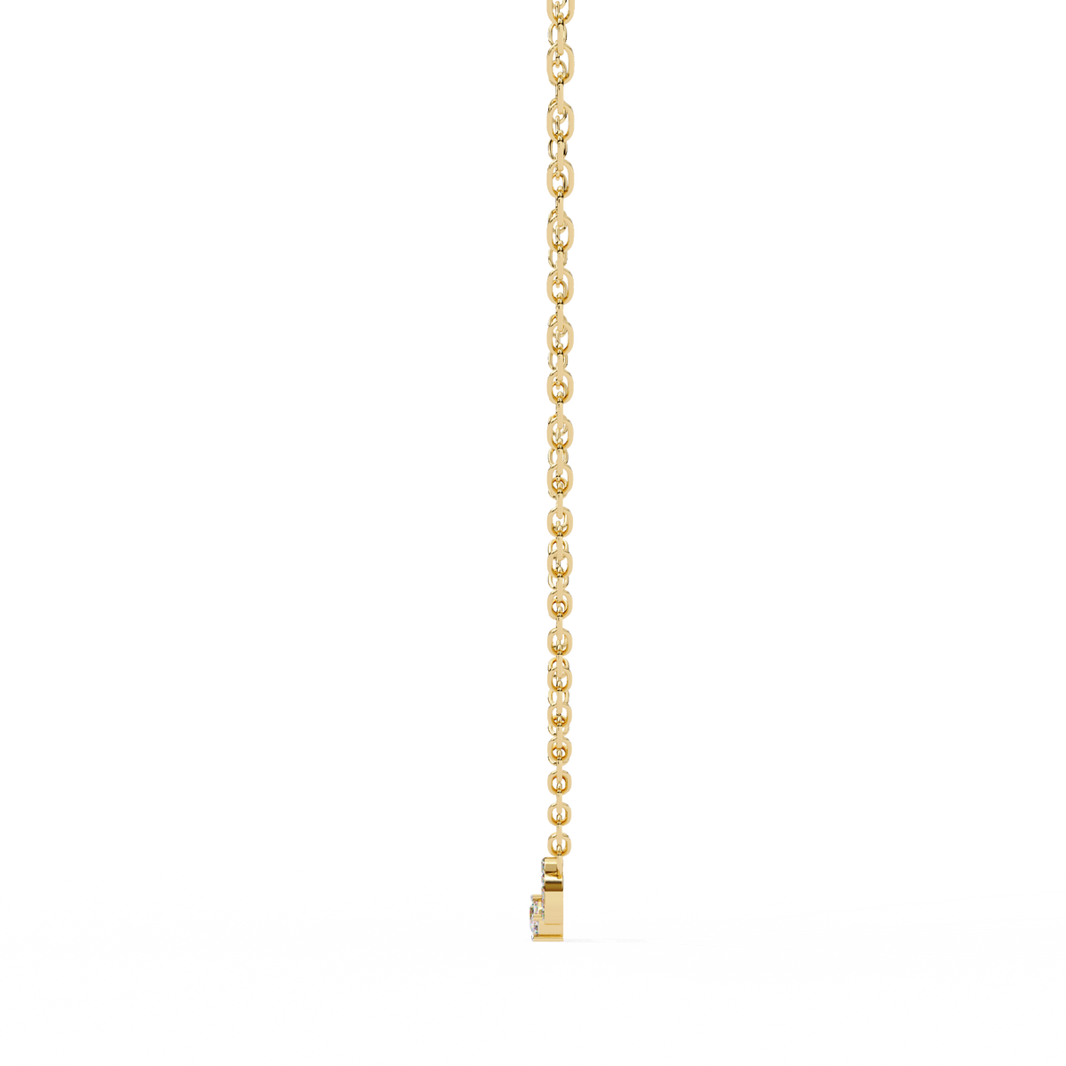 Reverra 14K Modern Diamond Link Pendant Necklace, CTTW-0.36