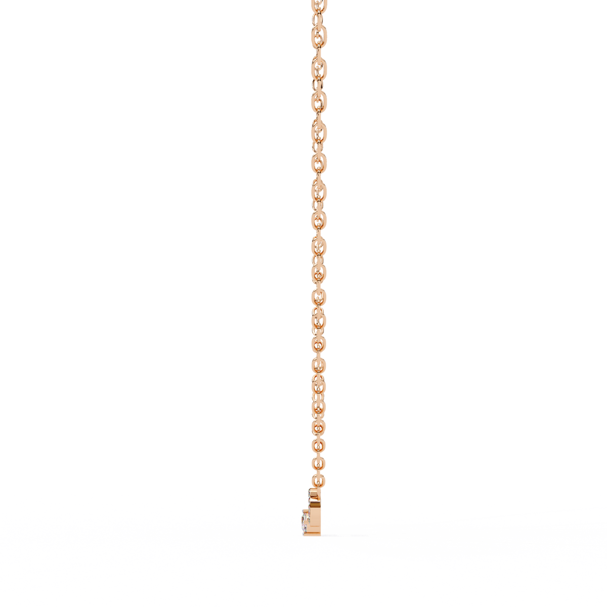 Reverra 14K Modern Diamond Link Pendant Necklace, CTTW-0.36