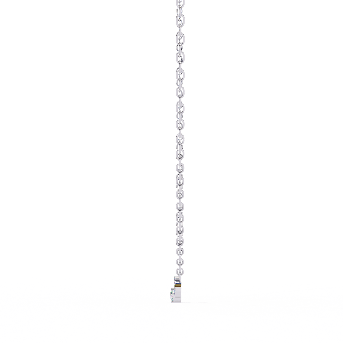 Reverra 14K Modern Diamond Link Pendant Necklace, CTTW-0.36