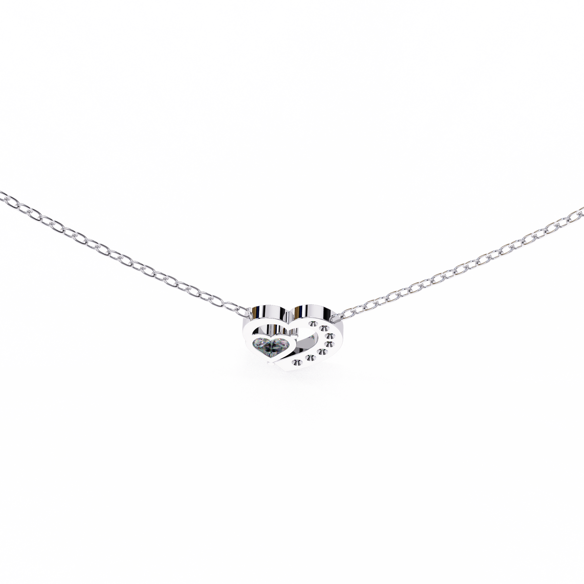 Reverra 14K Heart Diamond Pendant Necklace, CTTW-0.87