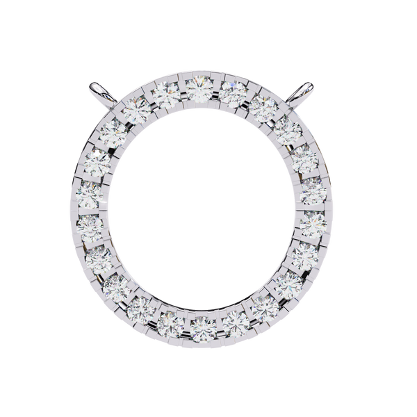 Reverra 14K Gold Round Lab Grown Diamond Circle Pendant For Women, CTTW-0.34