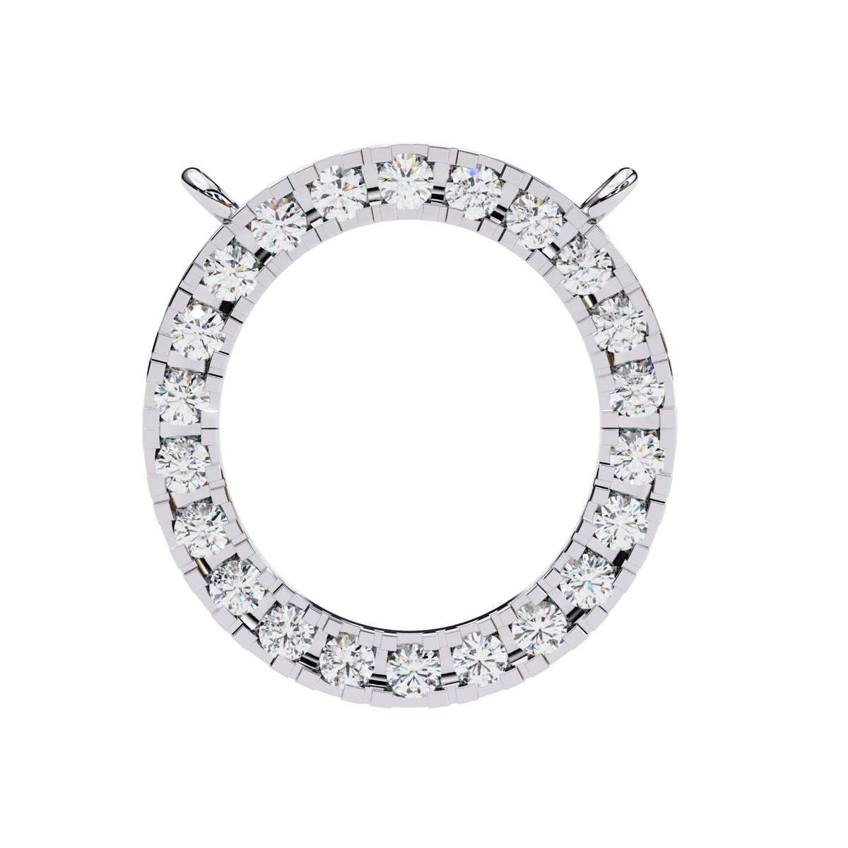 Reverra 14K Diamond Circle Pendant Necklace, CTTW-0.34