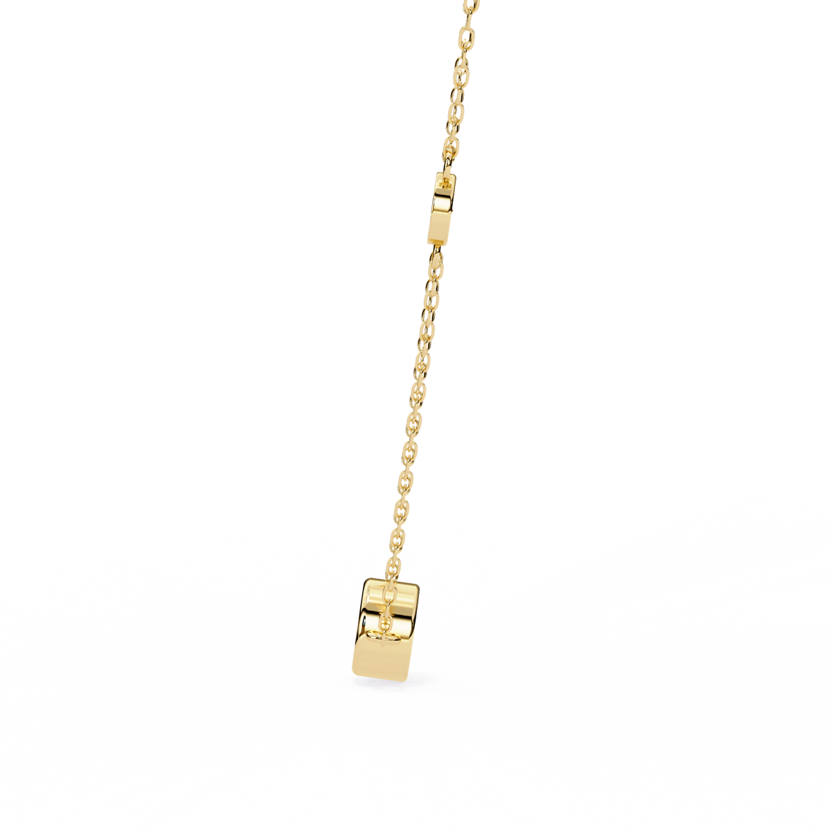 Reverra 14K Bezel Diamond Pendant Necklace, CTTW-0.07