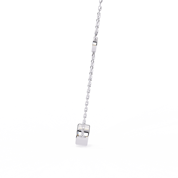 Reverra 14K Gold Round Lab Grown Diamond Bezel Pendant For Women, CTTW-0.07