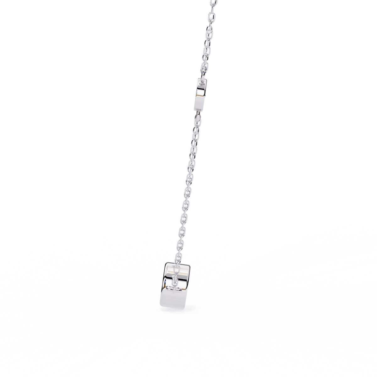 Reverra 14K Bezel Diamond Pendant Necklace, CTTW-0.07