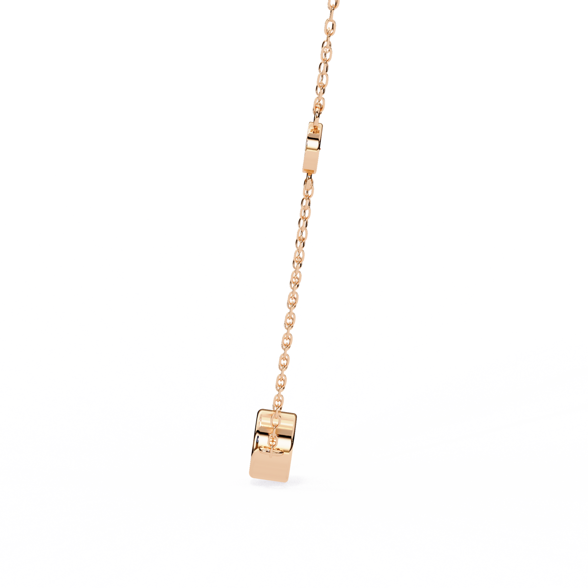 Reverra 14K Bezel Diamond Pendant Necklace, CTTW-0.07