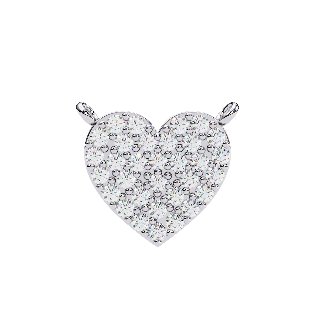 Reverra 14K Pavé Diamond Heart Pendant Necklace, CTTW-0.21