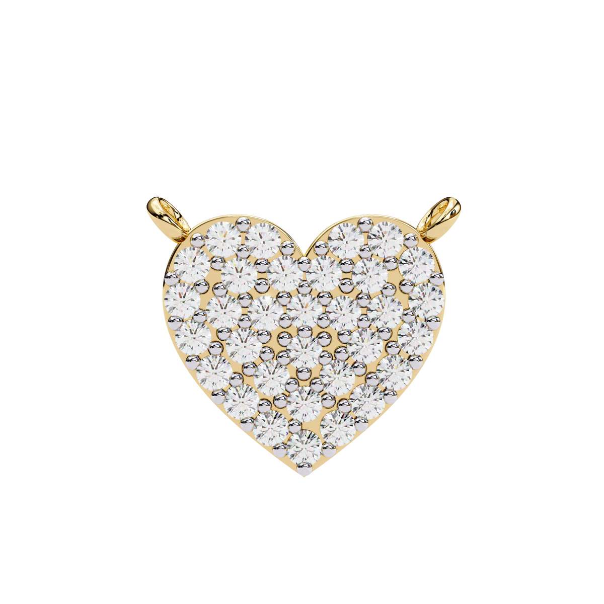 Reverra 14K Pavé Diamond Heart Pendant Necklace, CTTW-0.21