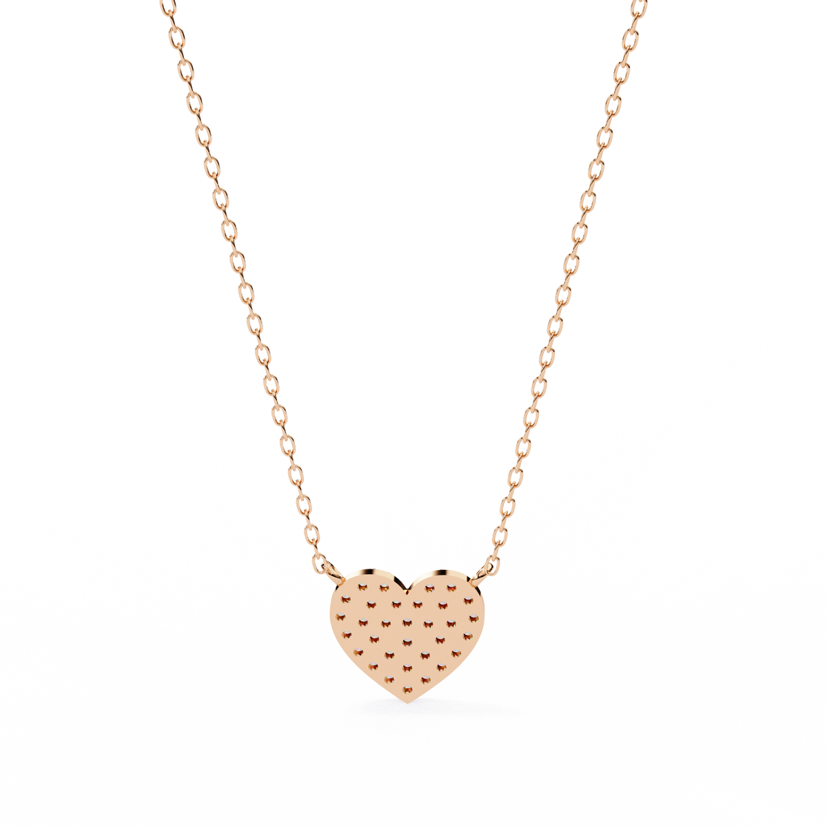 Reverra 14K Pavé Diamond Heart Pendant Necklace, CTTW-0.21