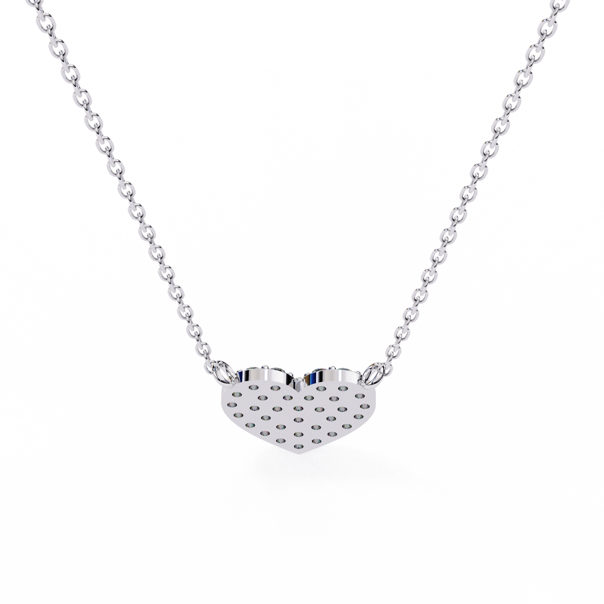 Reverra 14K Pavé Diamond Heart Pendant Necklace, CTTW-0.21