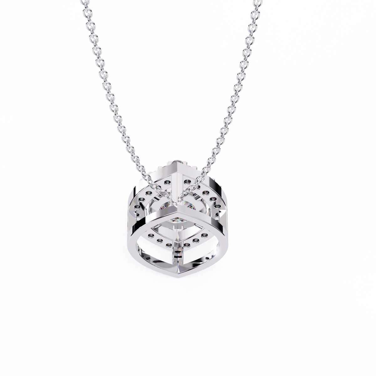 Reverra 14K Marquise Halo Diamond Pendant Necklace, CTTW-0.56