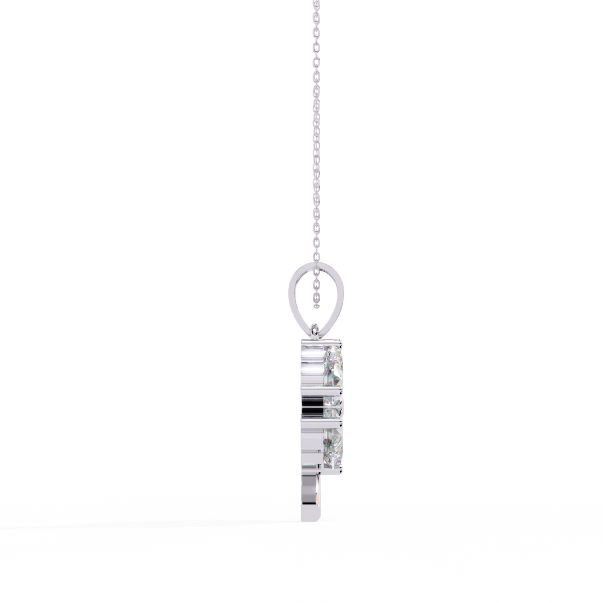 Reverra 14K Four-Leaf Clover Diamond Pendant Necklace, CTTW-0.61