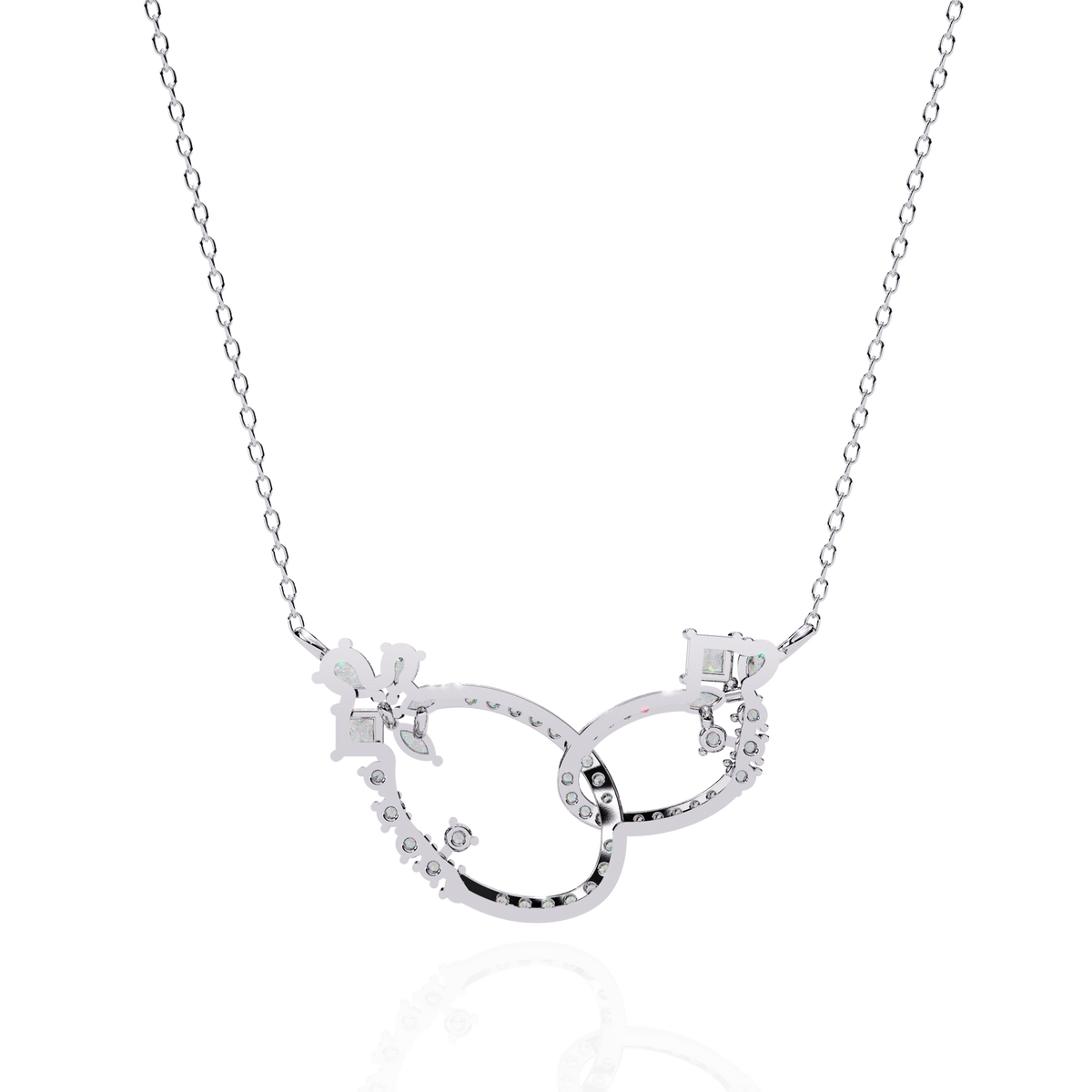 Reverra 14K Interlocking Diamond Loops Necklace, CTTW-0.73
