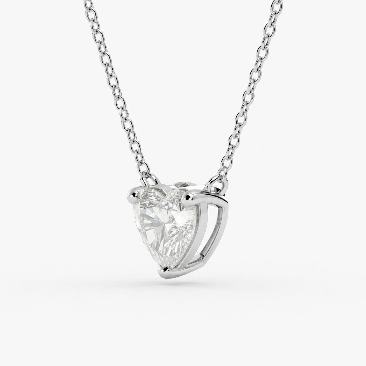 Reverra 14K Gold Heart Cut Lab Grown Diamond Spark Heart Pendant CTTW-1.5