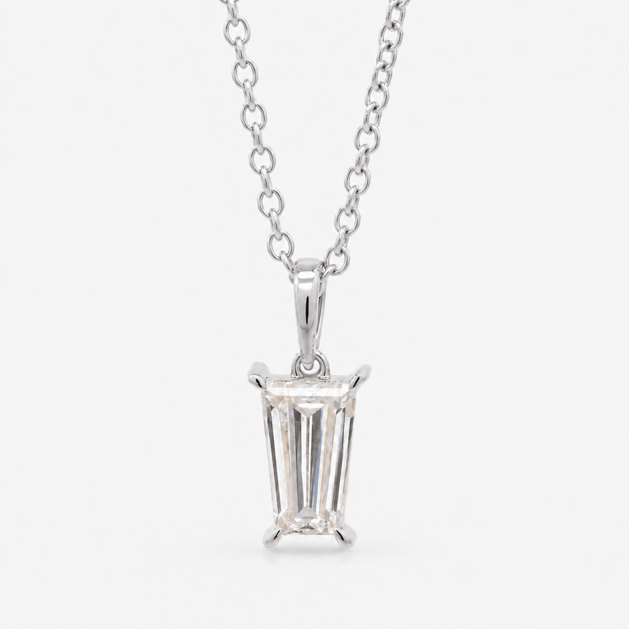Reverra 14K Gold Lab Grown Diamond Classic Shape Pendant For Women - Reverra Jewels Inc.