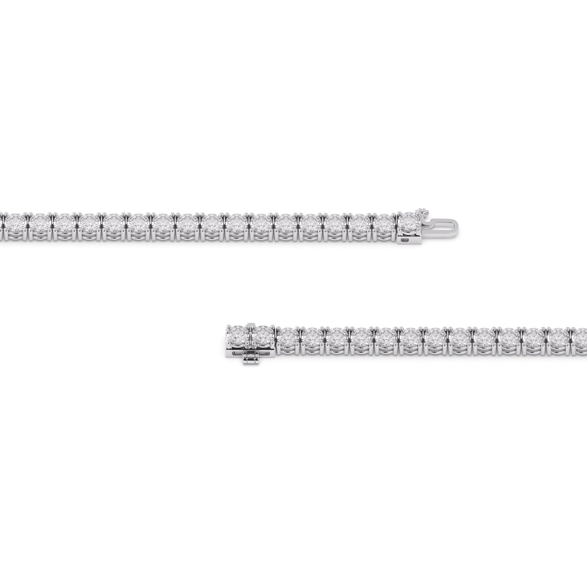 Reverra 14K Gold Round IGI Certified Lab Grown Diamond Tennis Bracelet for Women