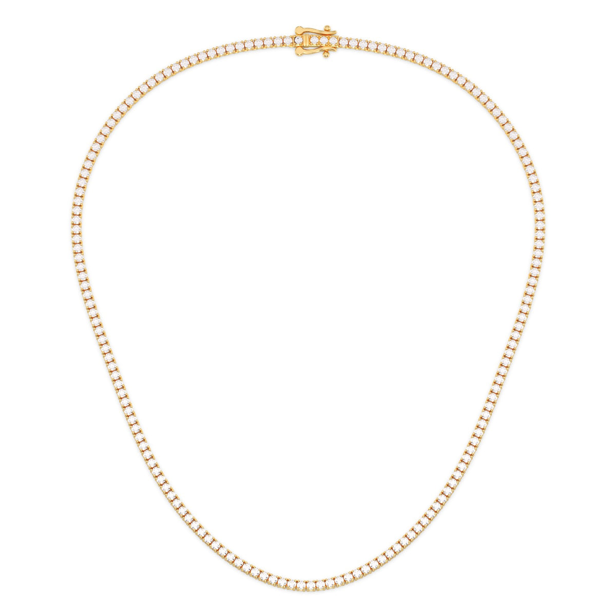 Reverra 14K Diamond Round Lab-Grown Diamonds Tennis Necklace