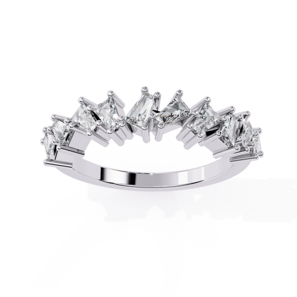 Reverra 14K Gold Baguette Lab Grown Diamond Modern Luxe Design Engagement Ring for Women, CTTW-0.56 - Reverra Jewels Inc.