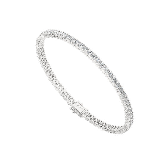 Reverra 14K Gold Brilliant Round Cut Lab Grown Diamond Tennis Bracelet for Women - Reverra Jewels Inc.