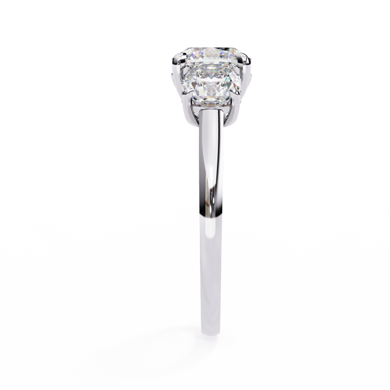 Reverra 14K Gold Cushion Lab Grown Diamond Engagement Ring for Women, CTTW-3.96 - Reverra Jewels Inc.